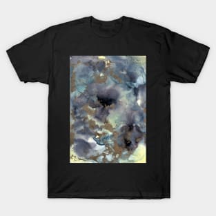 Purple and Gold  Abstract Art T-Shirt